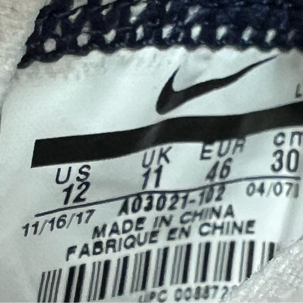 Nike Vapor Untouchable 3 White Navy Football Cleats - Picture 13 of 16